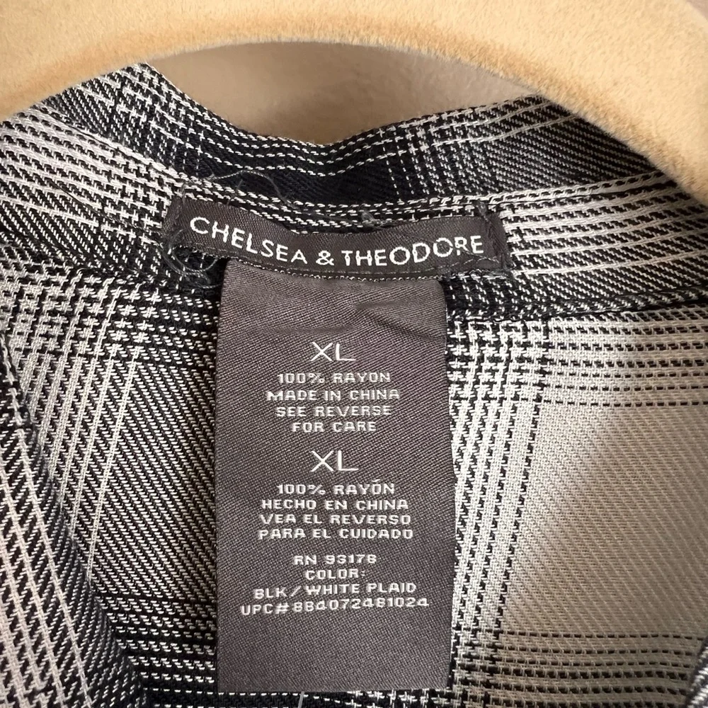 Chelsea & Theodore Black and White Checkered Shirt - Picture 3 of 4